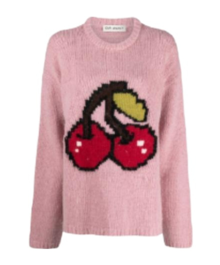Shop Our Legacy Cherry Intarsia-knit Jumper In Red