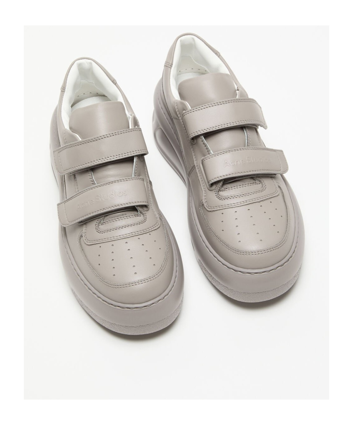 Acne Studios Round Toe Low-top Casual Shoes In Gray