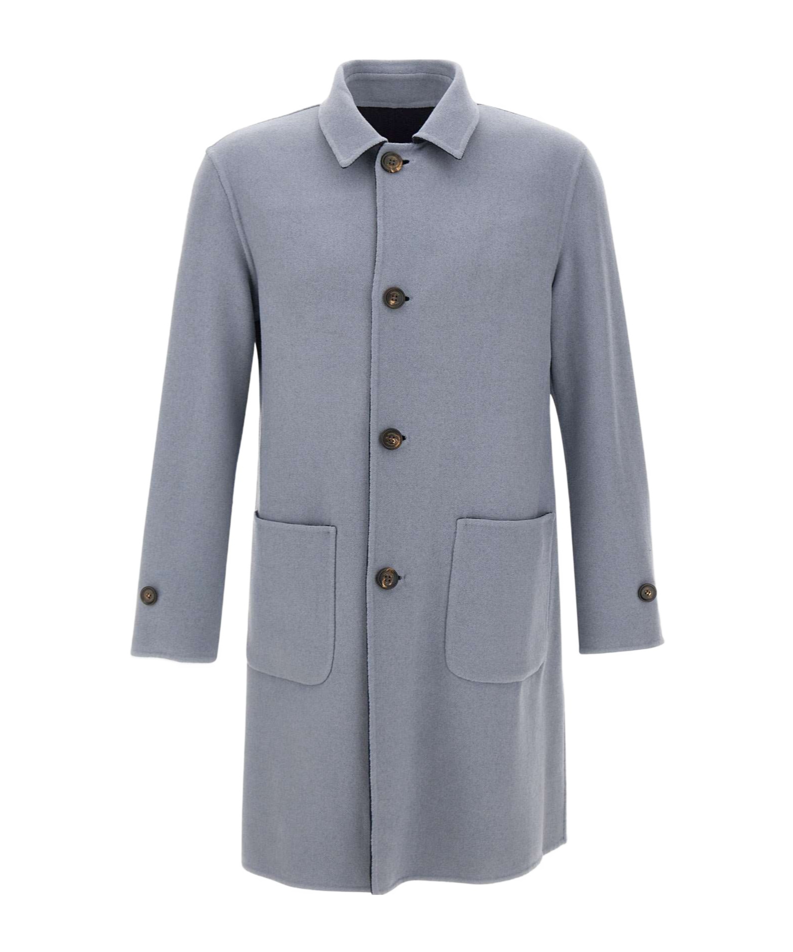 Eleventy Reversible Coat With Back Vent Detail In Blue