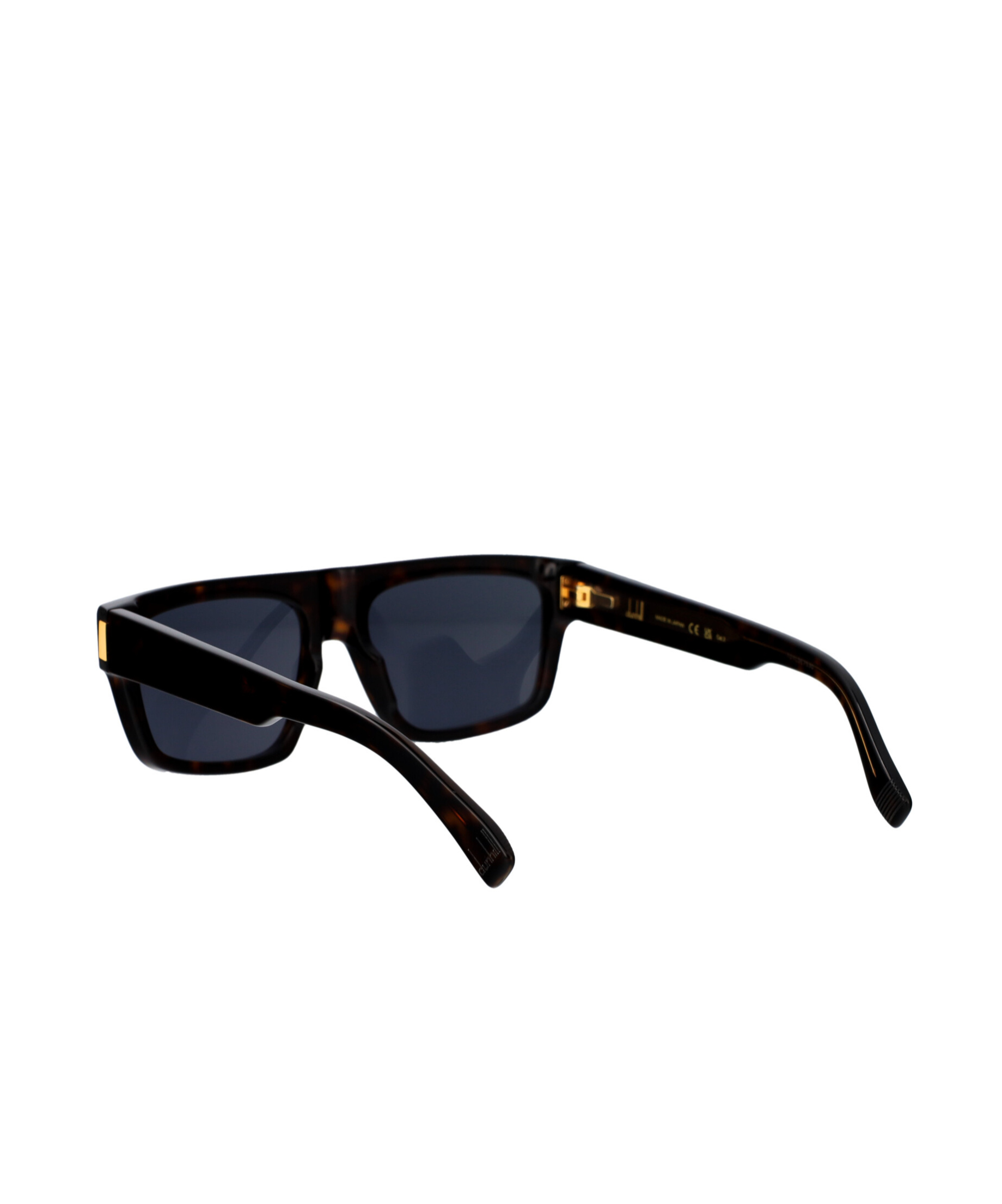 DUNHILL TORTOISESHELL-EFFECT RECTANGLE-FRAME SUNGLASSES