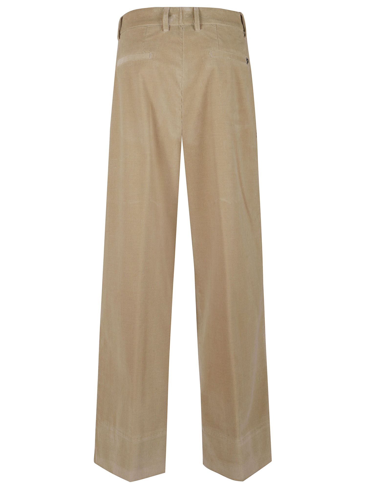 Dondup Wide-leg Casual Trousers In Brown