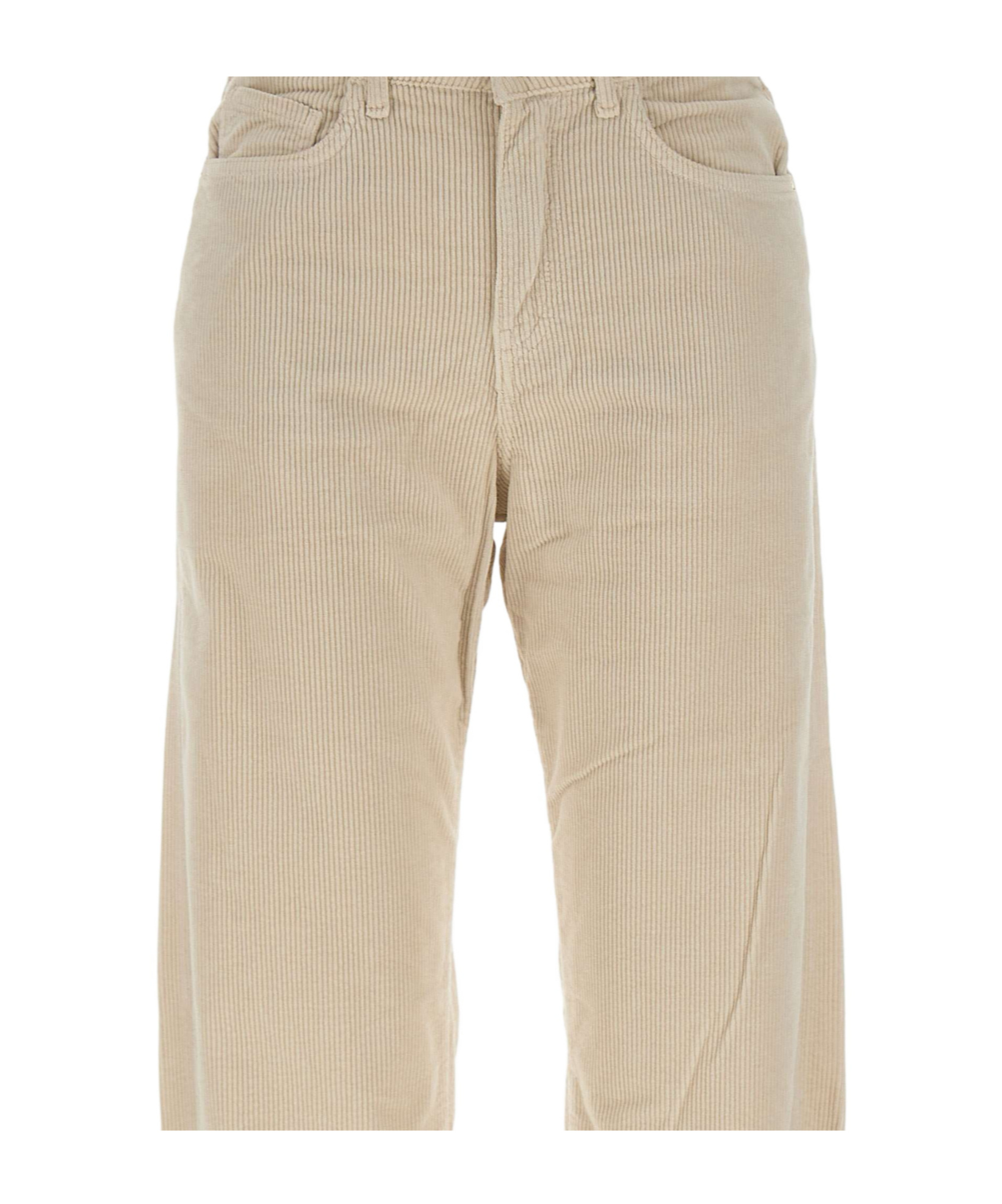 Kaos Button-fastening Corduroy Trousers In Brown