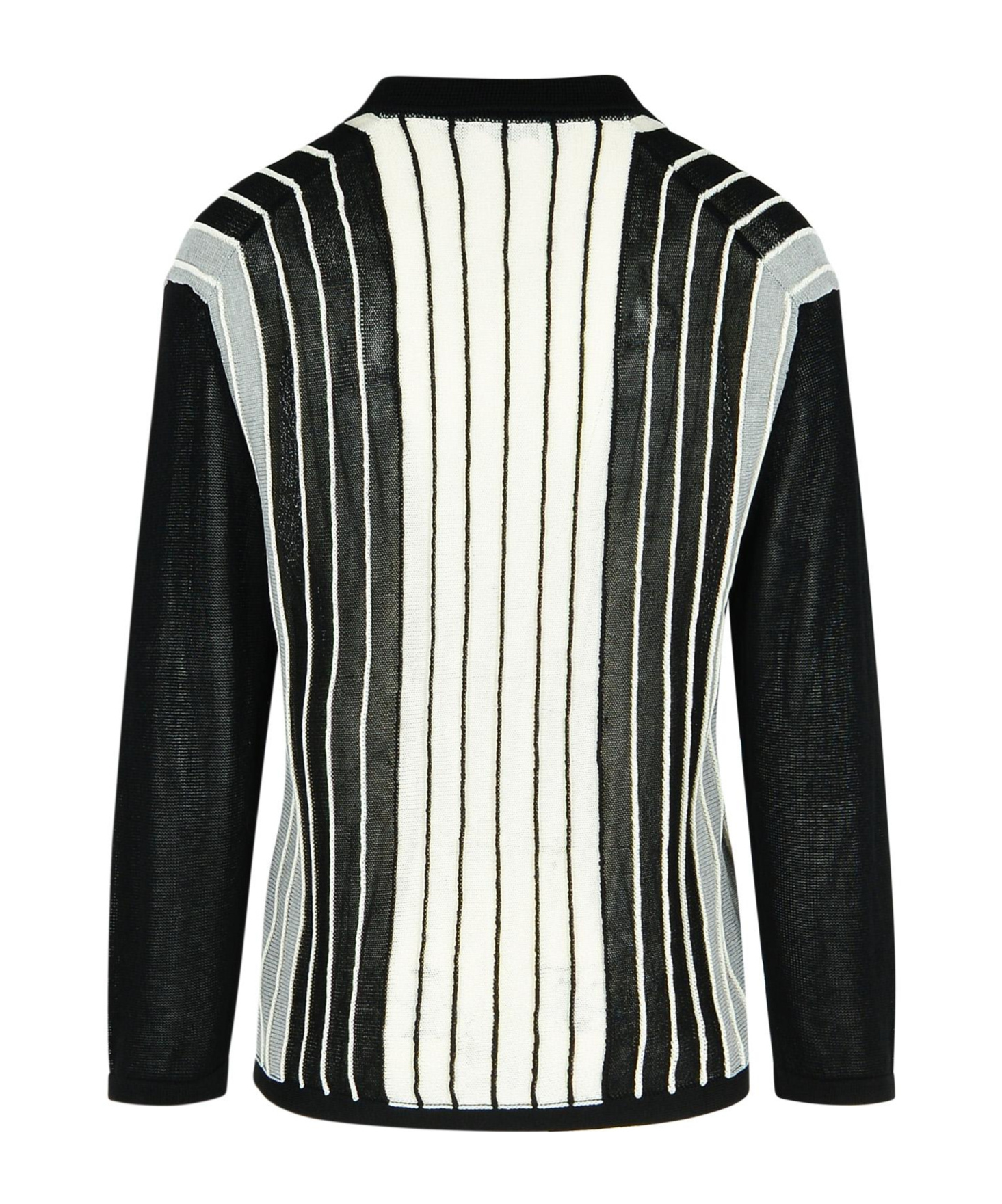 Laneus Viscose Blend Sweater Striped Pattern In Black