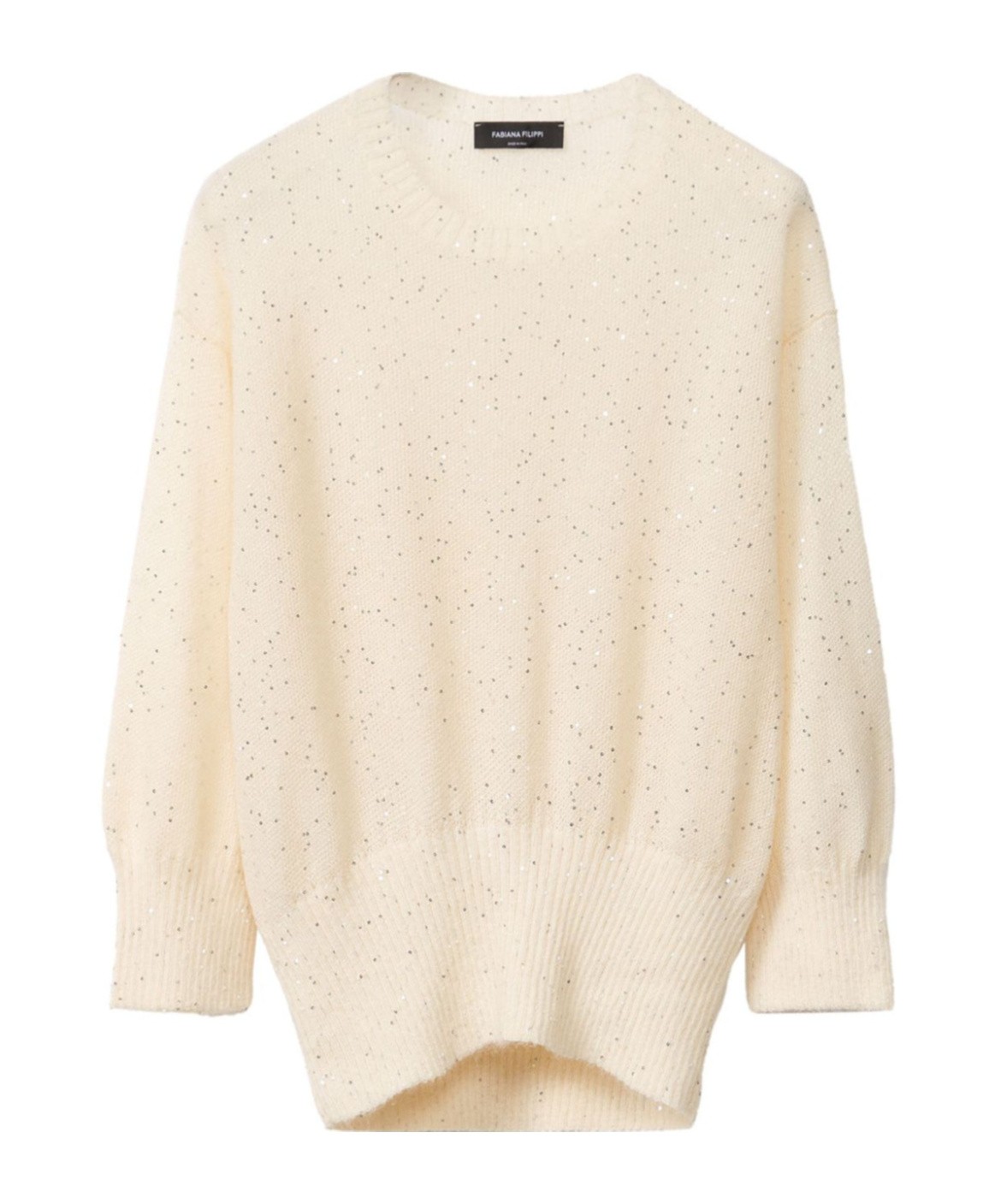 Shop Fabiana Filippi Sequined Pullover In Nude