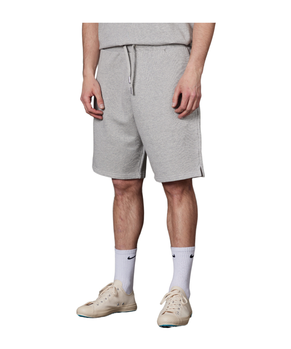 Ami Alexandre Mattiussi Ami Paris Ami De Coeur Logo Embroidered Drawstring Knitted Shorts In Gray