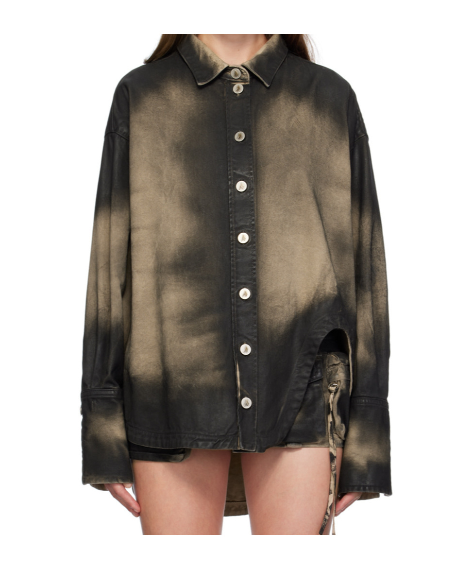Attico Long Sleeve Shirt In Green