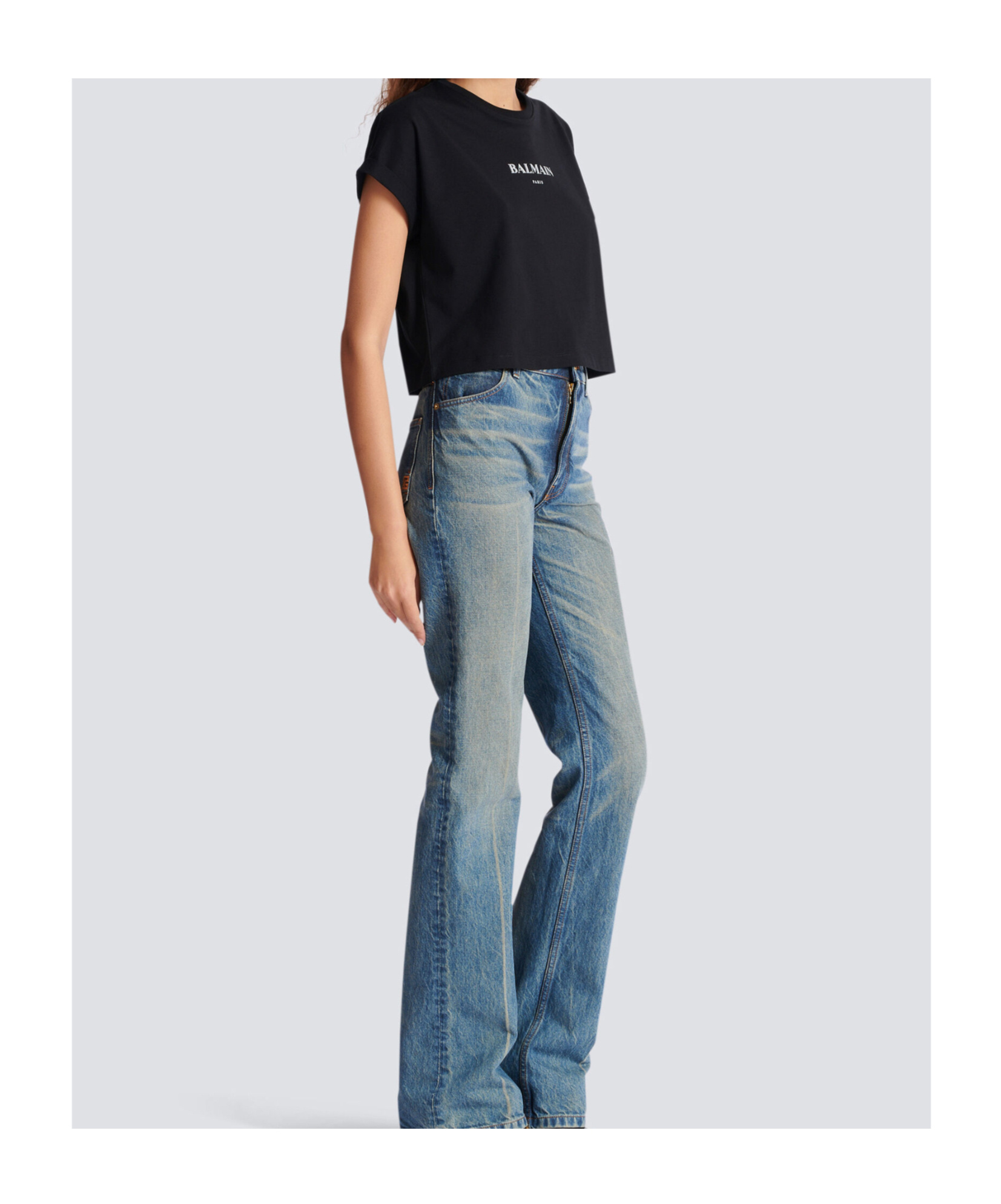 Balmain Logo-print Short-sleeve T-shirt In Black