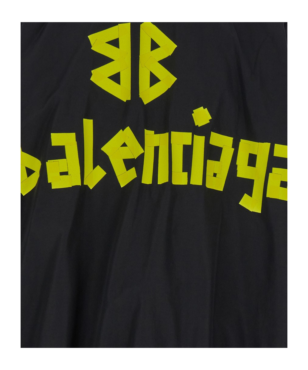 Balenciaga Black Tape Type Bomber Jacket In Black