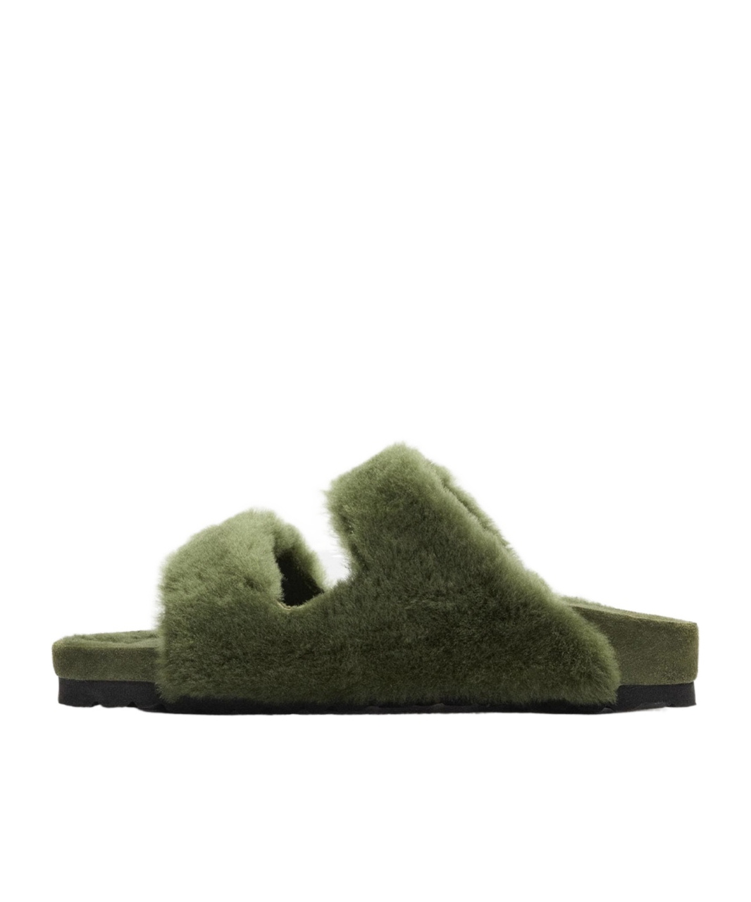 Birkenstock 1774 Arizona Shearling Sandals In Green