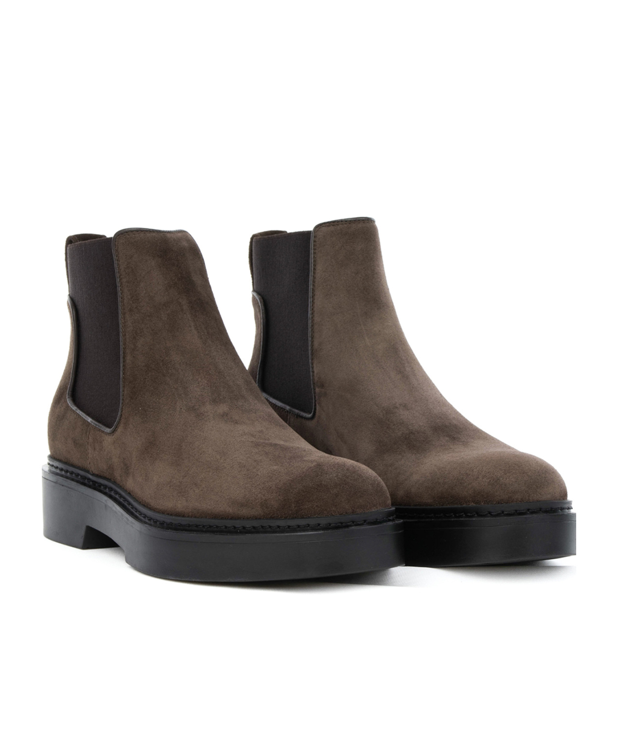 Santoni Round-toed Ankle Boots In Black