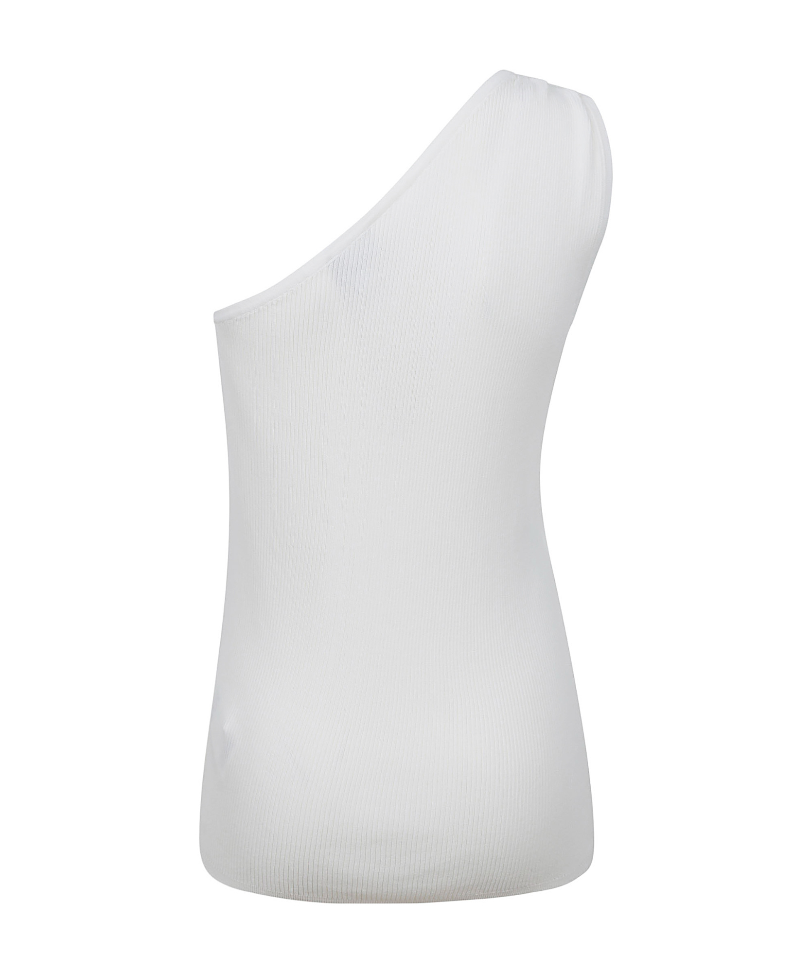 Max Mara One Shoulder Vest In White