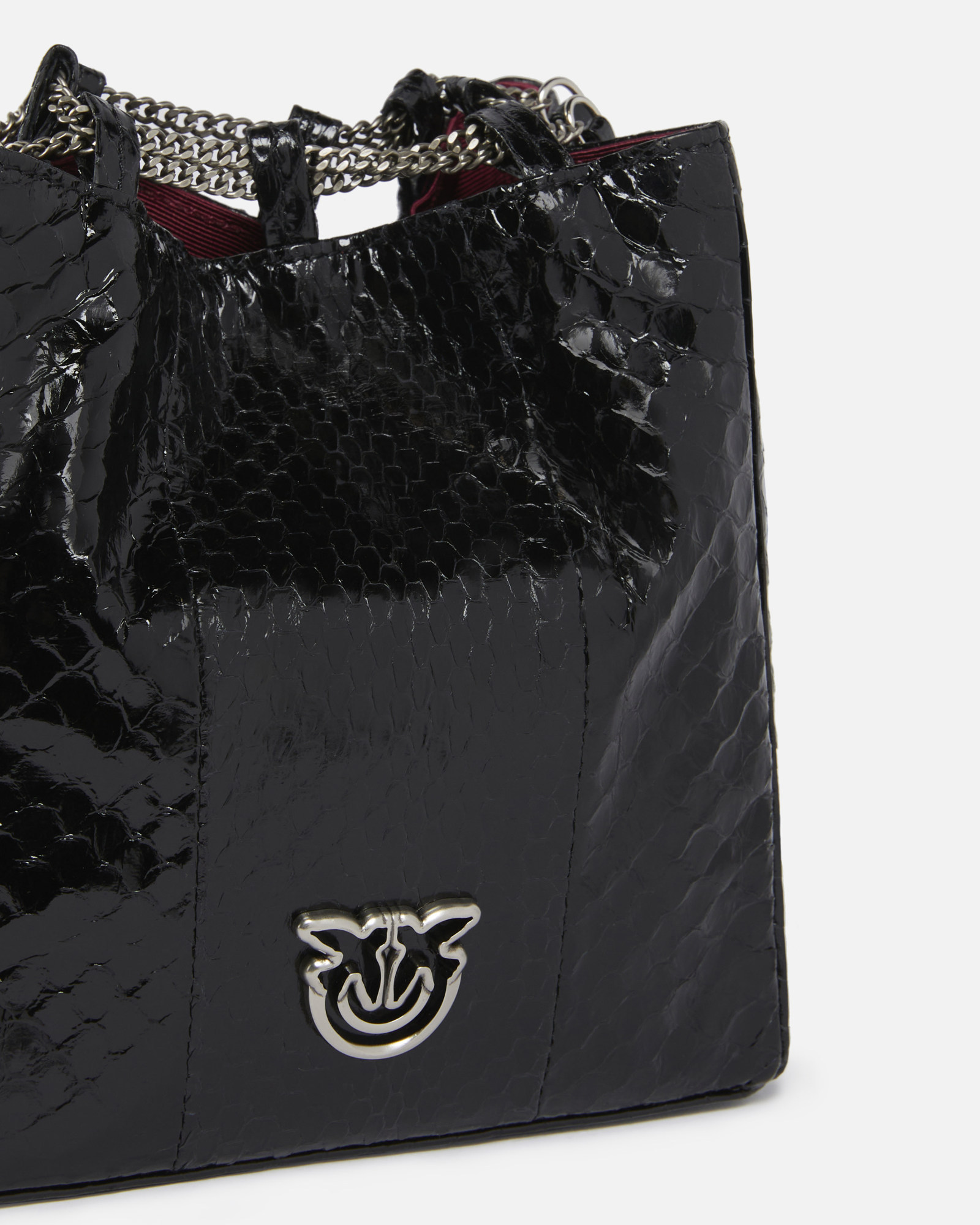 Pinko Drawstring Shoulder Bag In Black