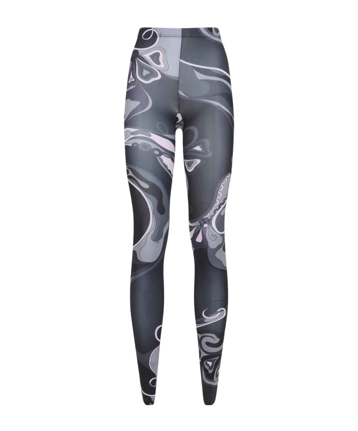 Pucci Swirl-print Tights In Gray