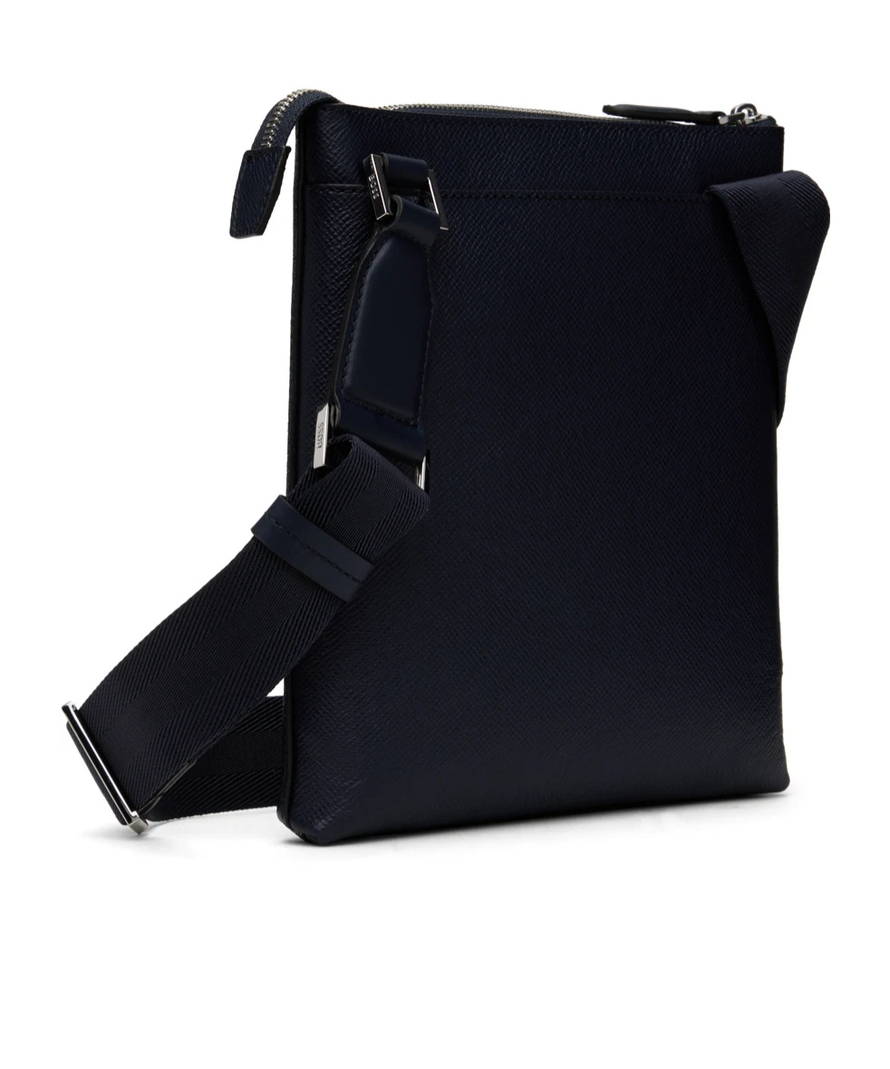 Hugo Boss Envelope Zipper Crossbody Bag In Black