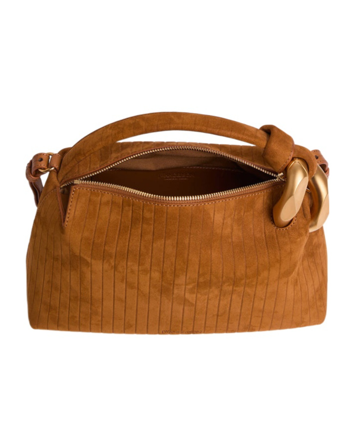 Jw Anderson Pleated Cross-body Bag Gold-tone Hardware In Brown