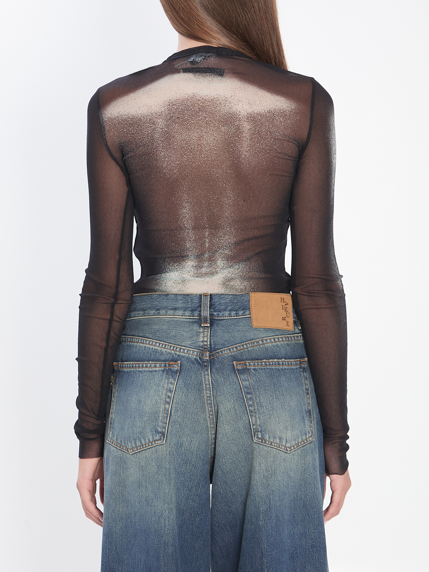 Jean Paul Gaultier Round-neck Printed Hoodie In Brown