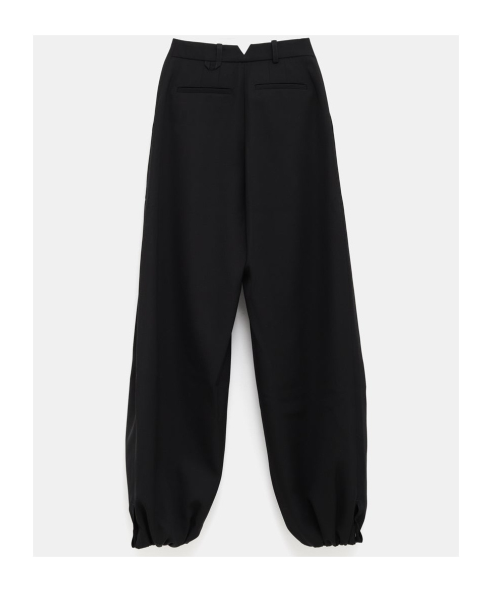 Jacquemus Le Pantalon Ovalo Pleated Wide-leg Trousers In Black