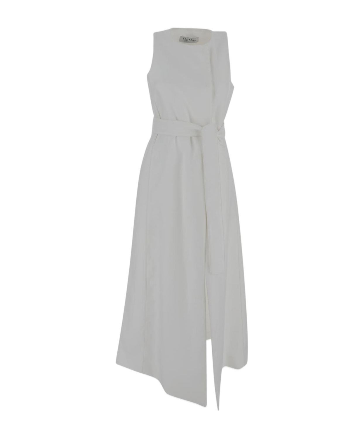 Max Mara Long Vest Jacket In Gray