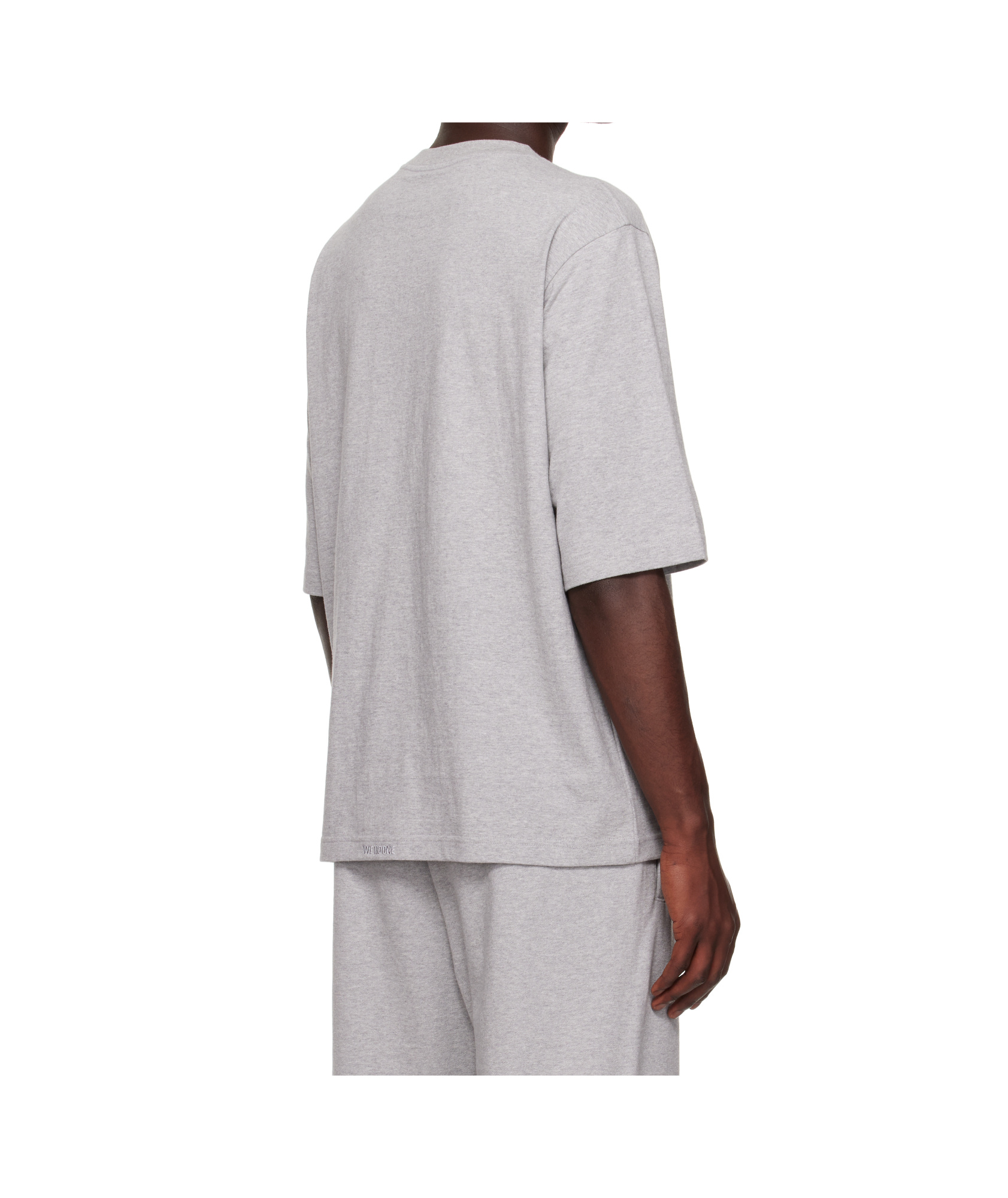 We11 Done Gray Printed University T-shirt In Gray