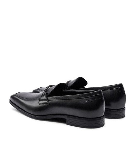 Hugo Boss Leather Loafers In Black