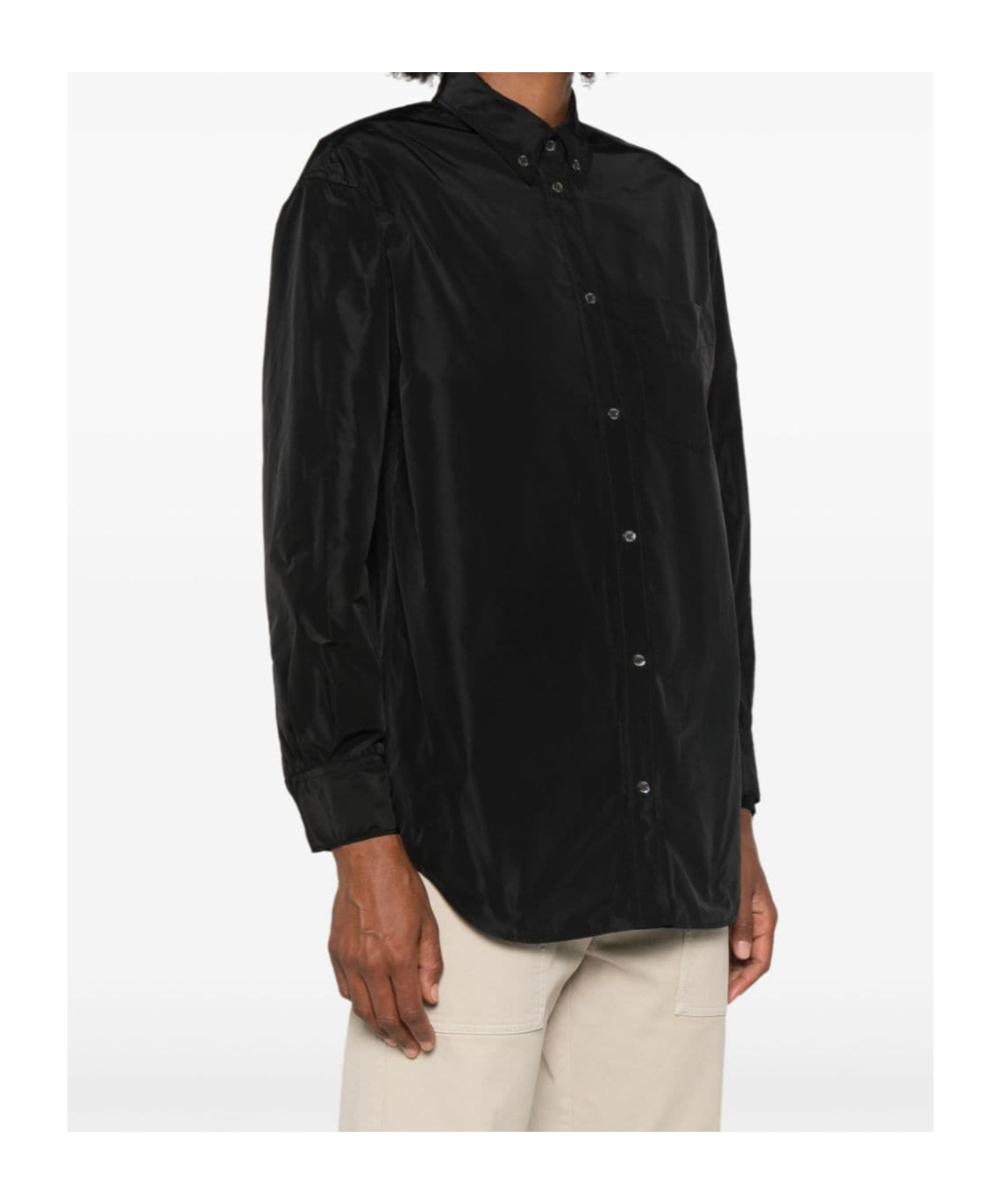 Aspesi Button-down Collar Shirt In Black