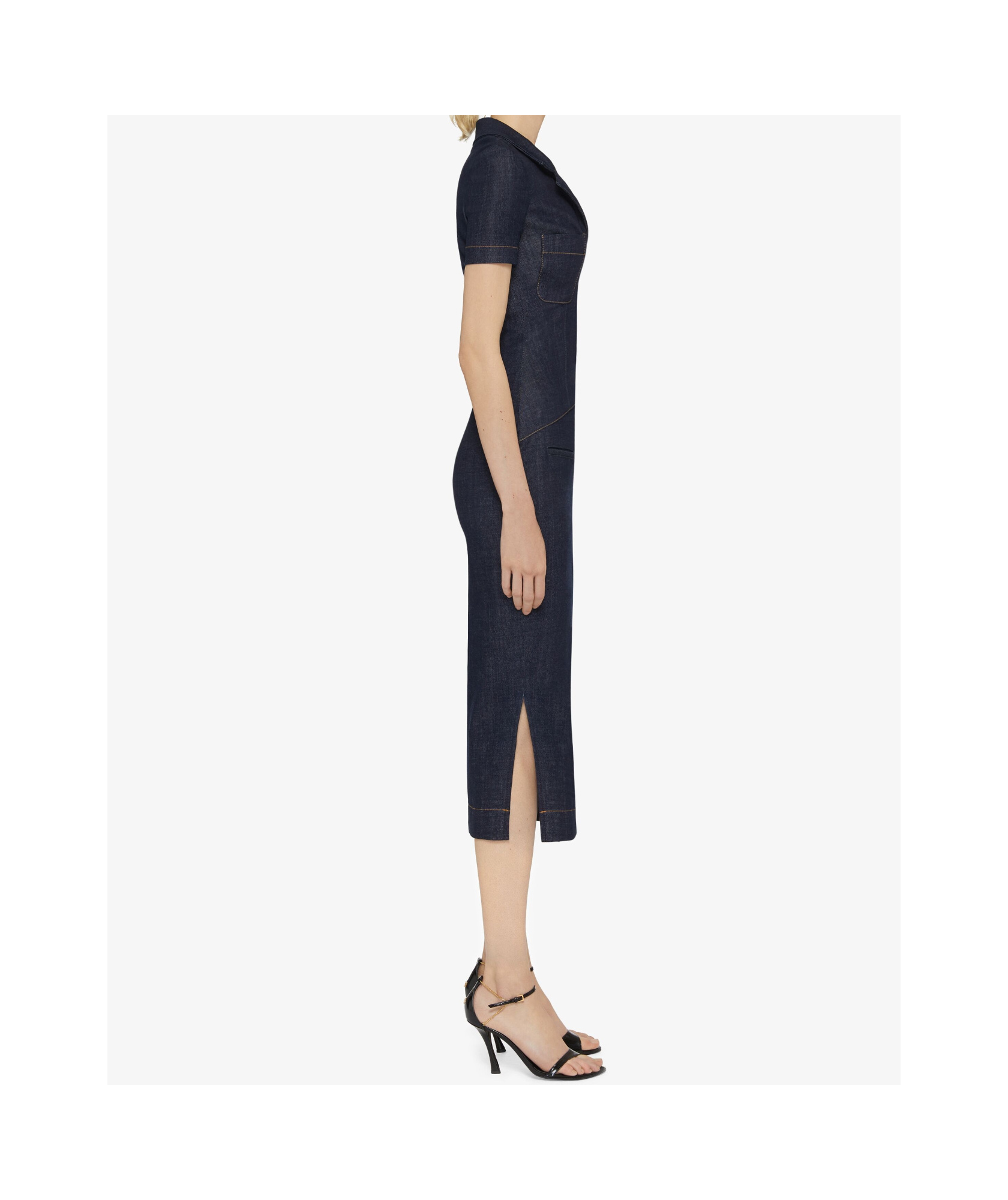 Givenchy Dress In Denim With 4g Emblem In Blue