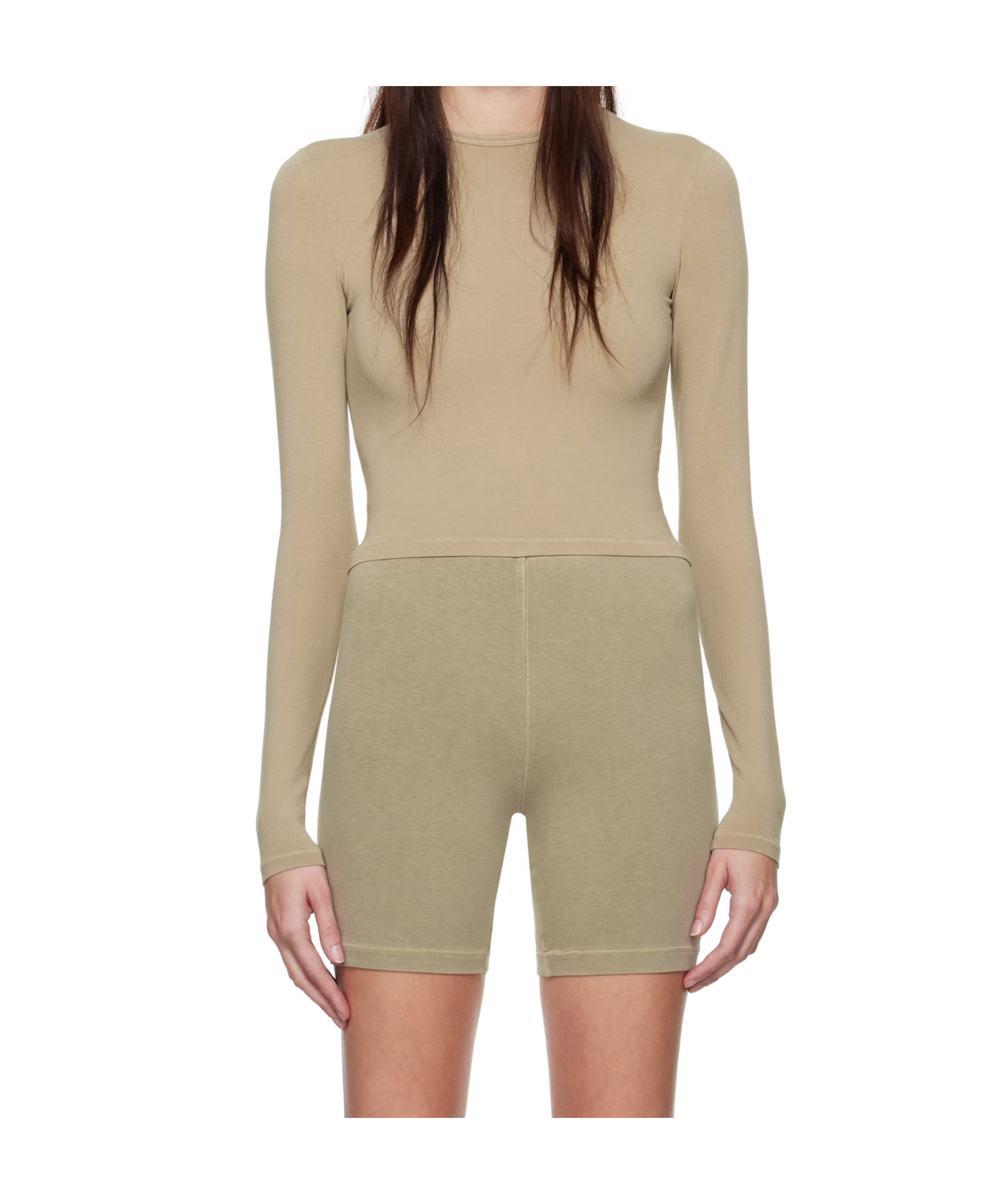 Skims Cropped Long-sleeved T-shirt