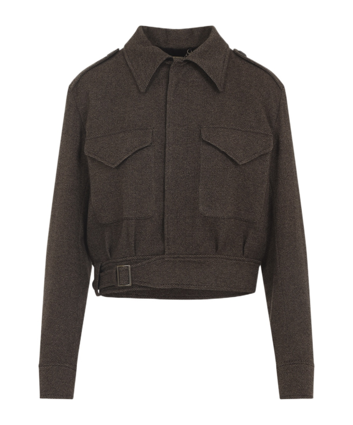 Ralph Lauren Belted Flap-pocket Jacket In Brown