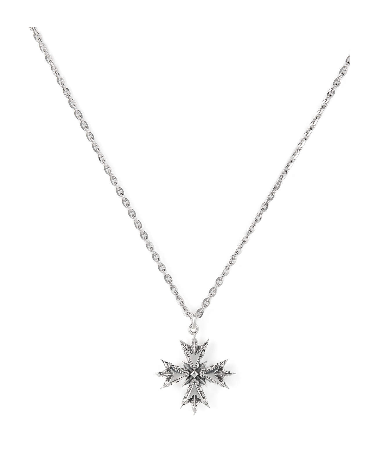 Emanuele Bicocchi Crest Sterling-silver Necklace In Gray