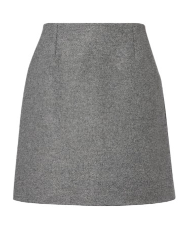 Carolina Herrera Mélange Virgin Wool Miniskirt In Gray