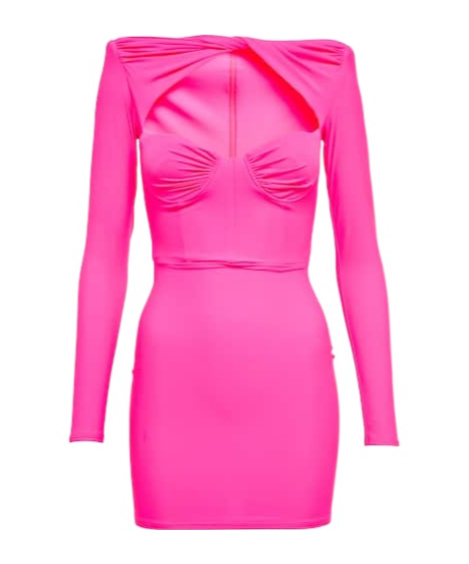 Alex Perry Barett Twist-detail Minidress In Pink