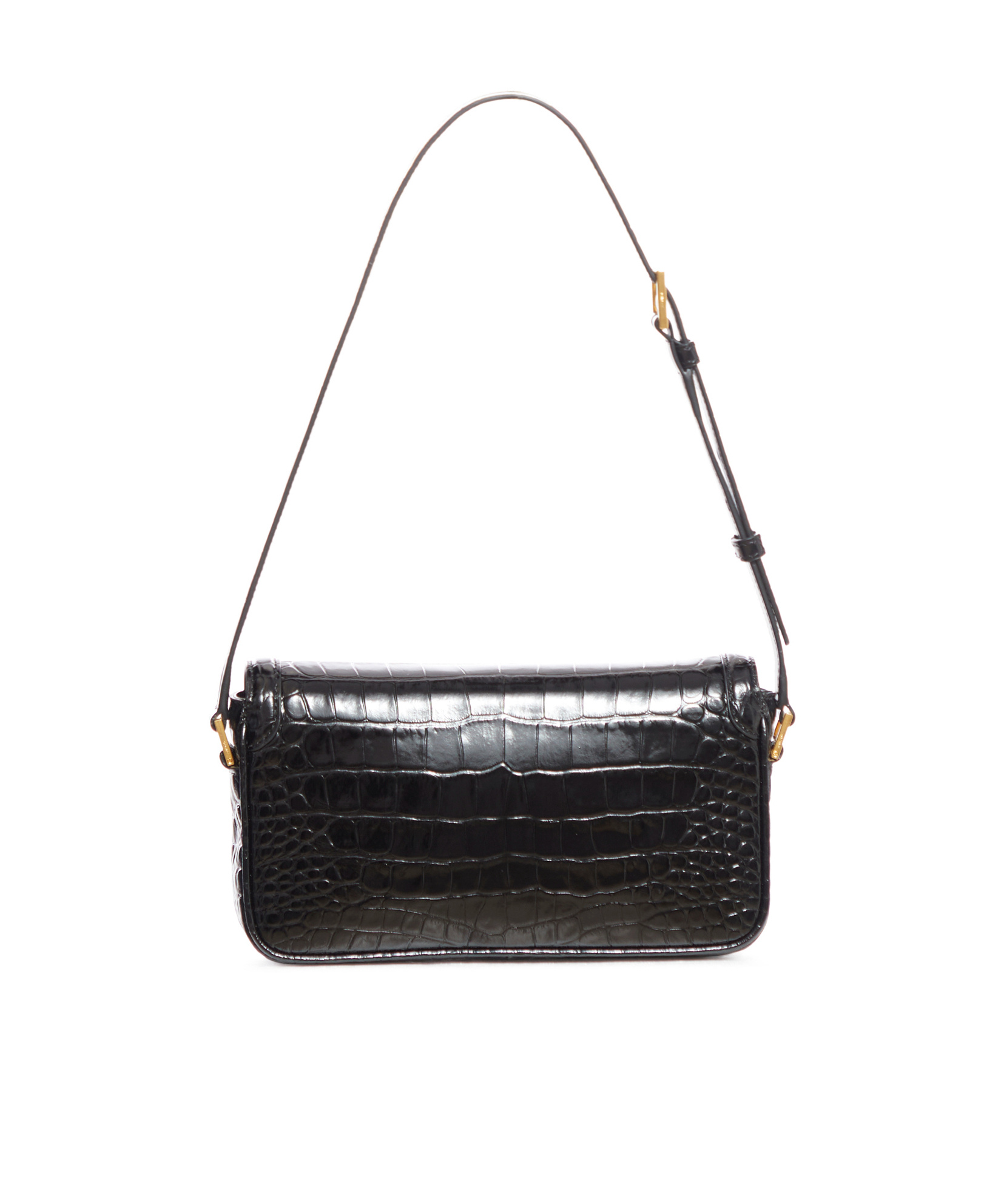 Tom Ford Mini Embossed Crocodile Leather Bag In Black