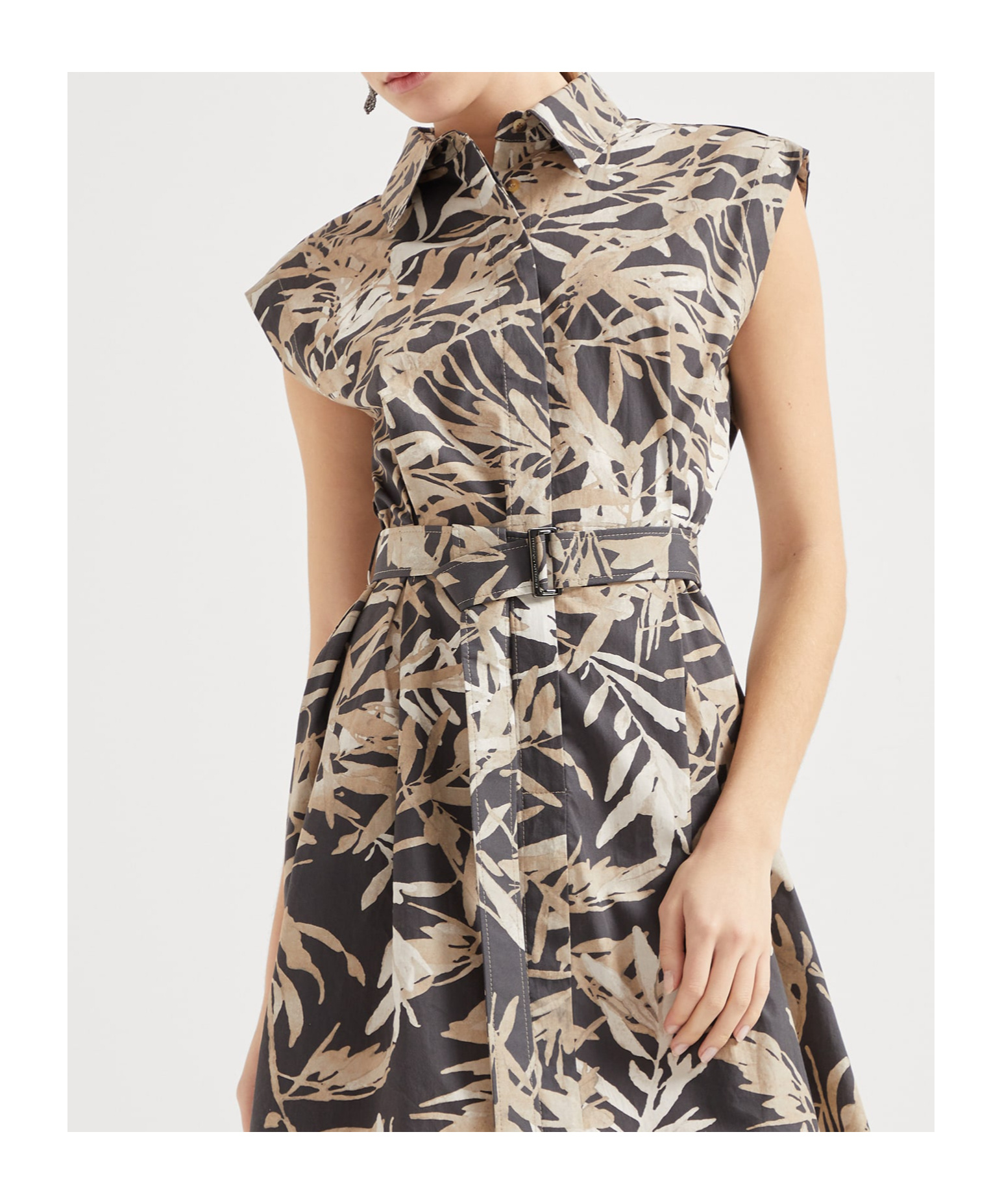 Brunello Cucinelli Multicolor Maxi Dress In Multi