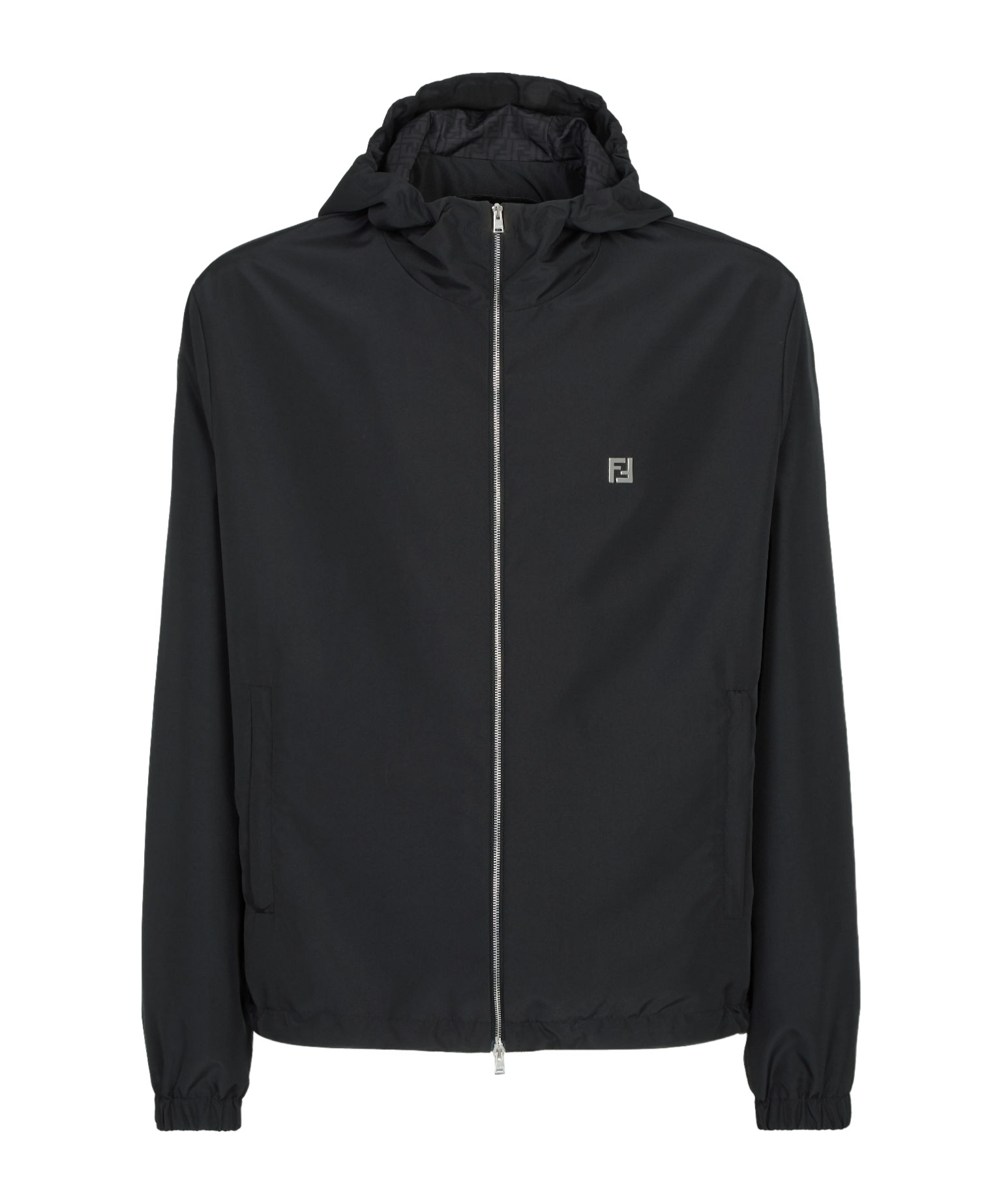 Fendi Black Tech Fabric Blouson In Black