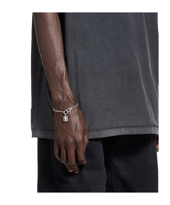 Balenciaga Nano Thin Bracelet In Silver