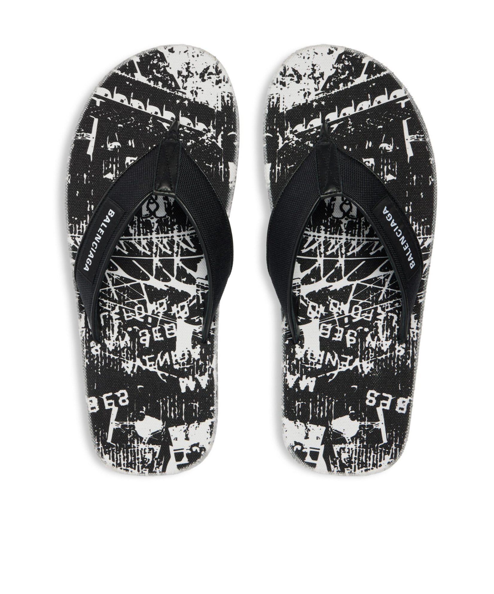 Balenciaga Men's Sunset Thong Flat In Black In Black