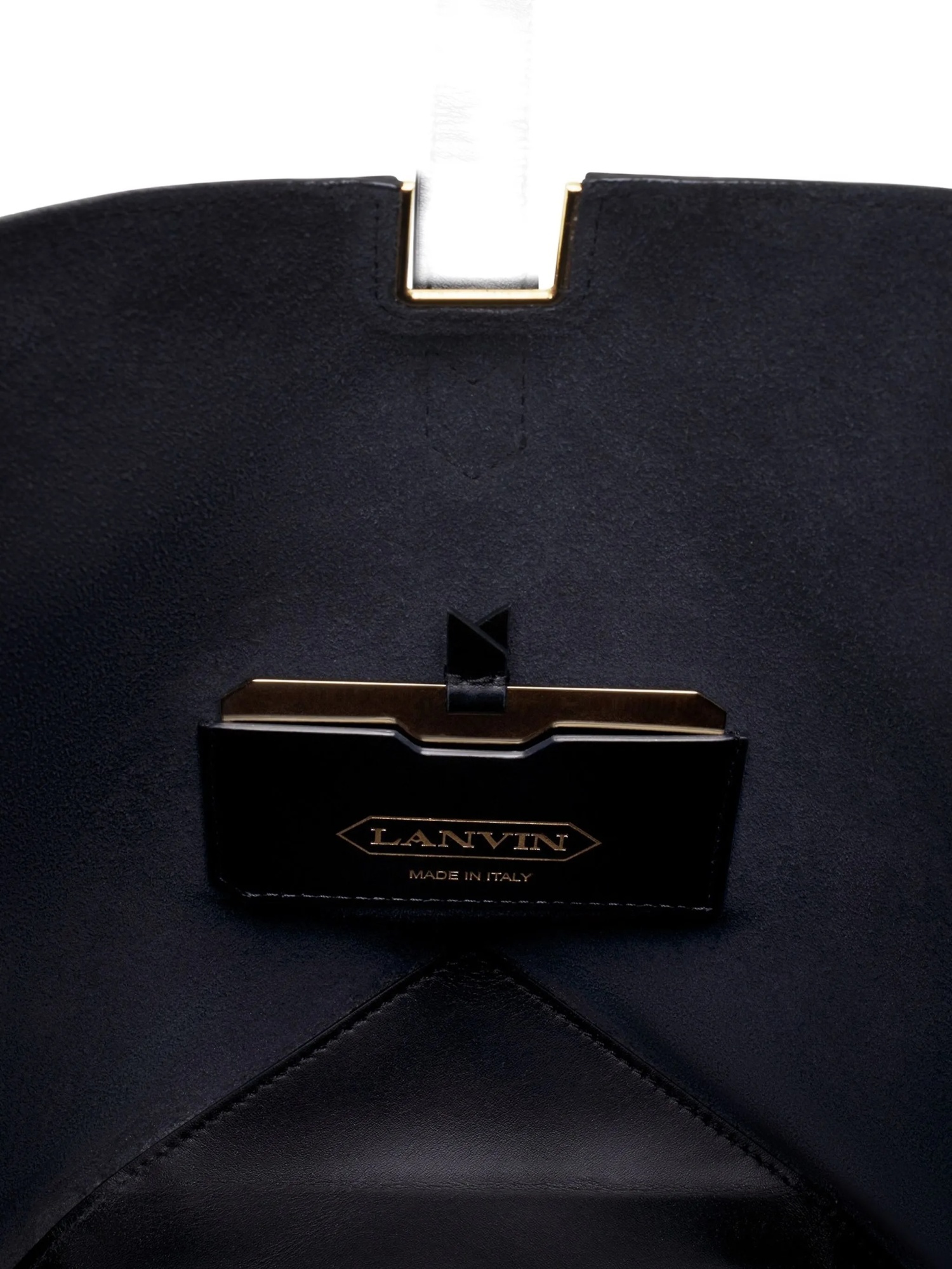 Lanvin Medium Bucket Bag Top Handle In Black