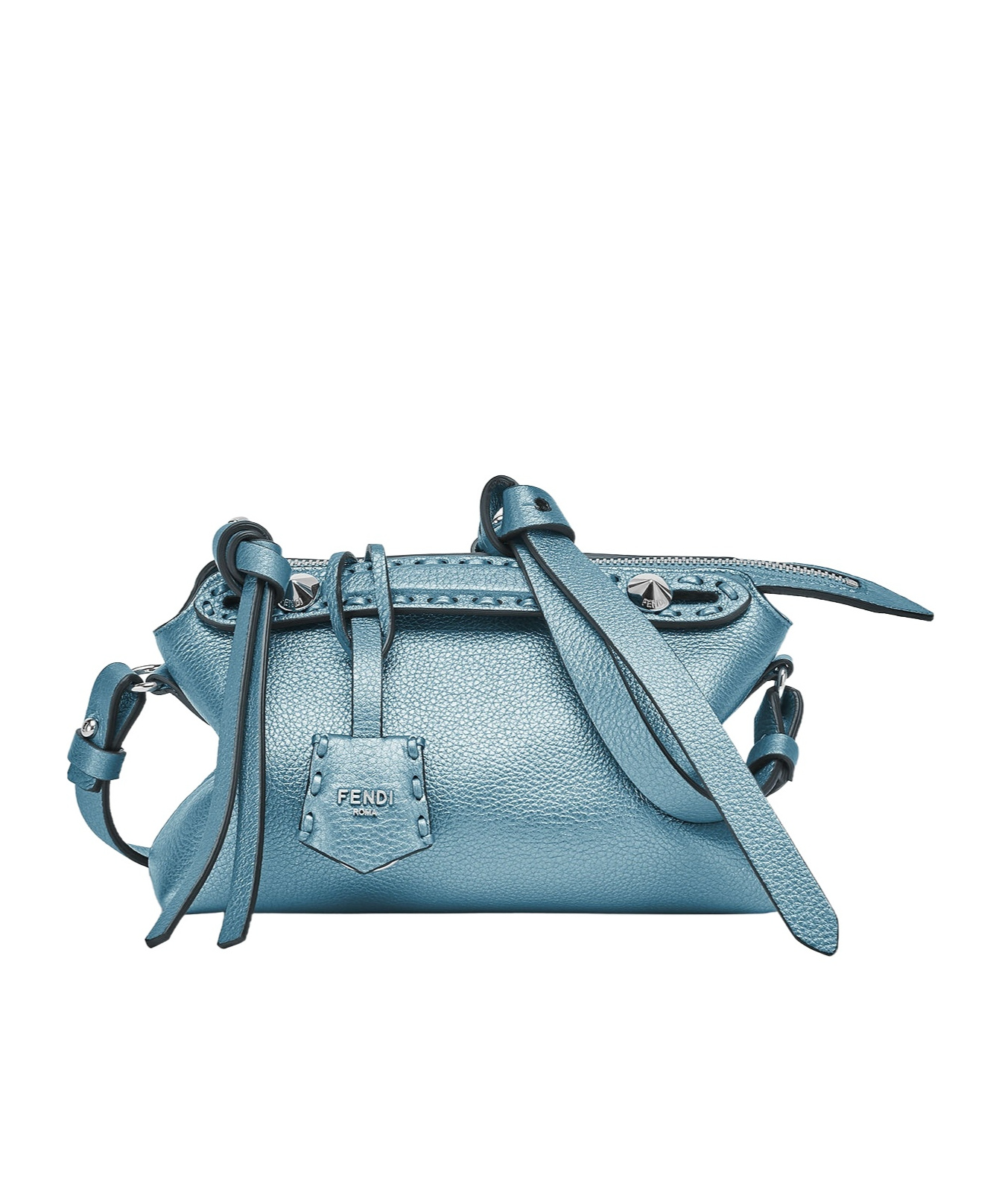 Fendi By The Way Selleria Mini Shoulder Bag In Blue