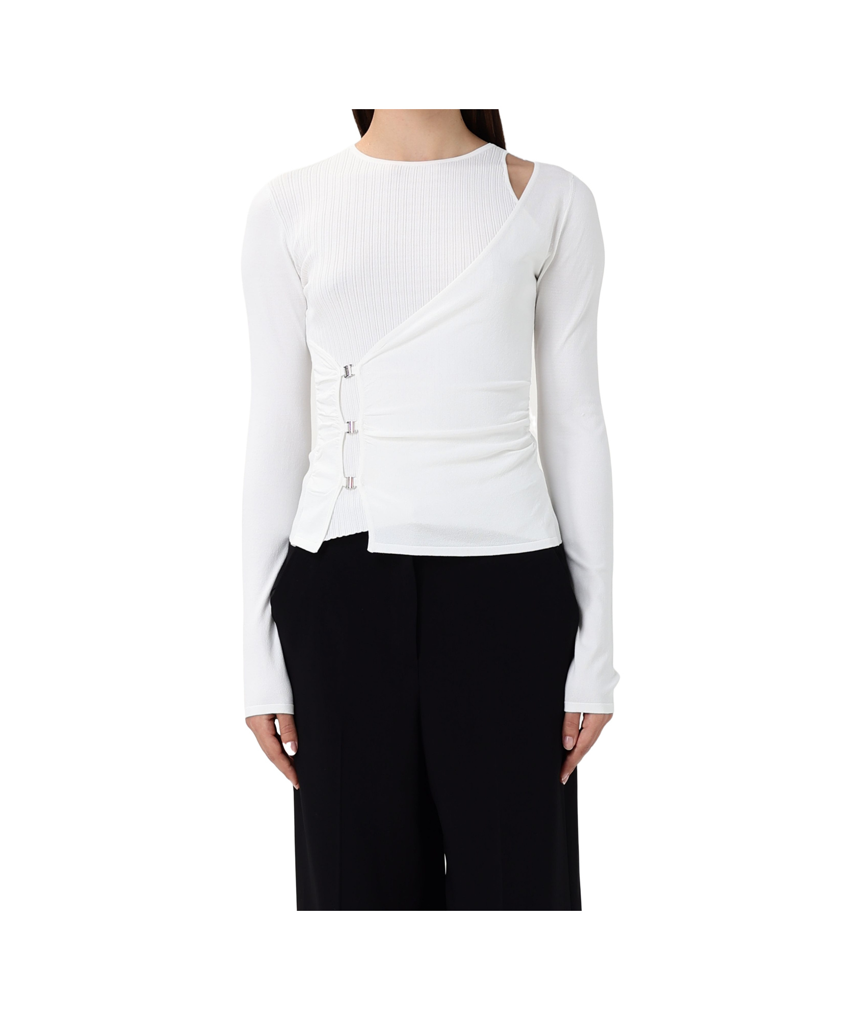 Pinko Round Neck Asymmetric Top