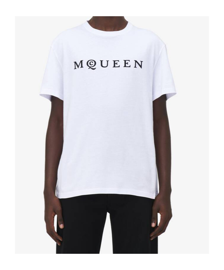 Alexander Mcqueen Logo Cotton T-shirt In White
