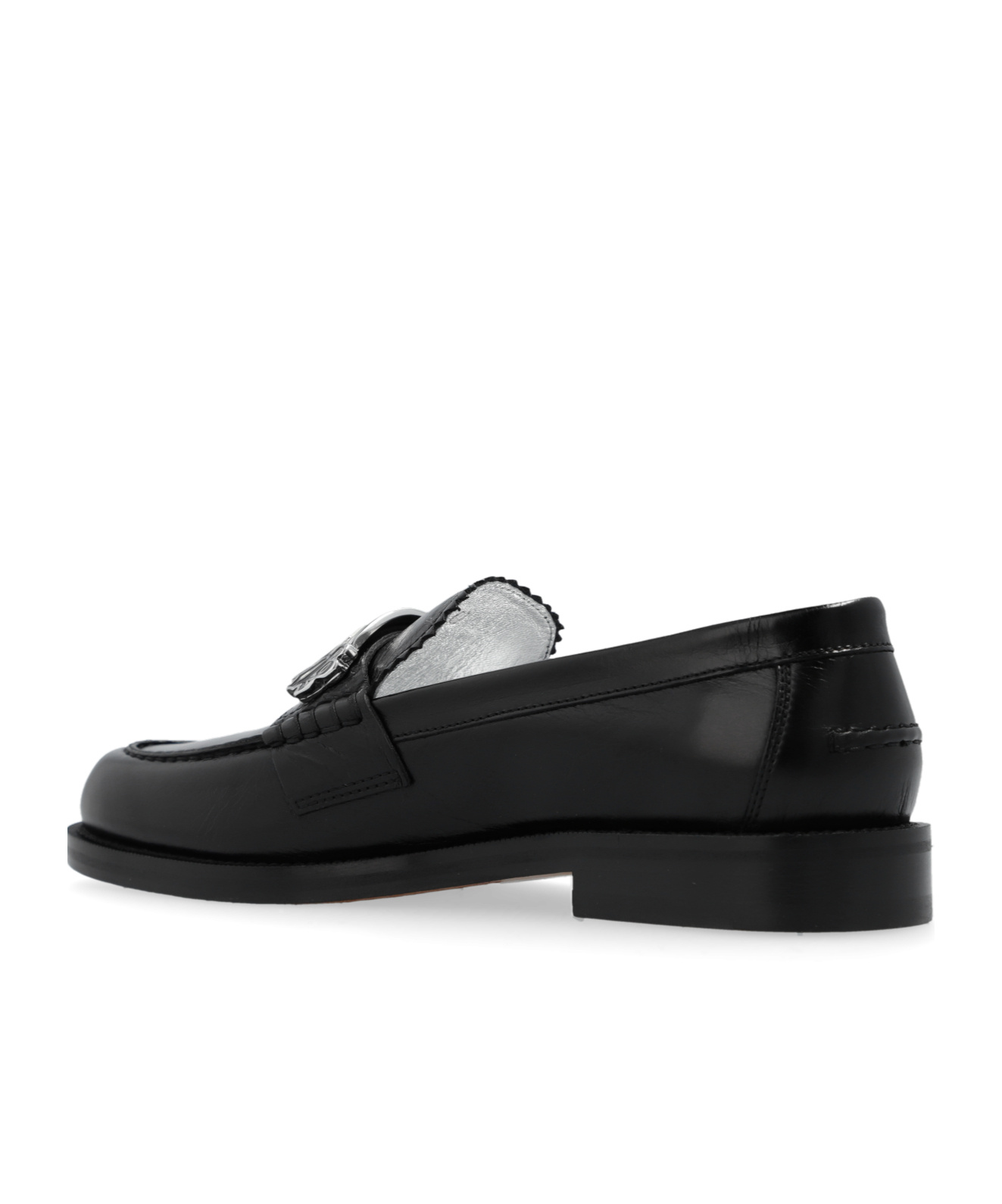 Dsquared2 Logo-plaque Leather Loafers In Black