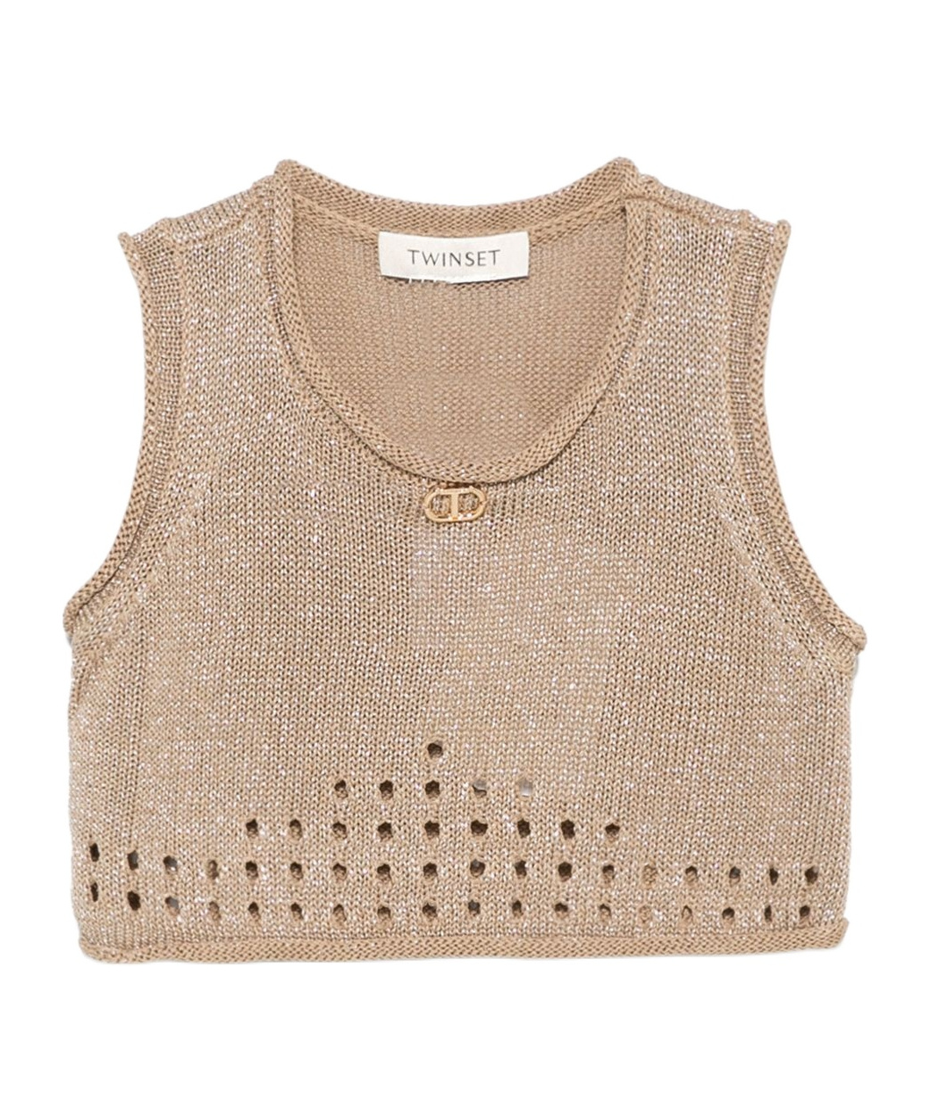 TWINSET LUREX-KNIT TOP