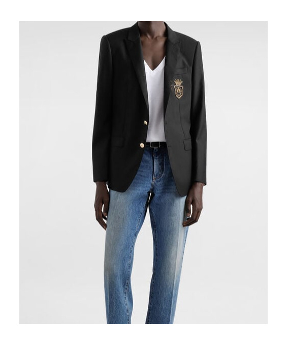 Dolce & Gabbana Appliqué Blazer - Men's - Eco Virgin Wool/silk/viscose In Black