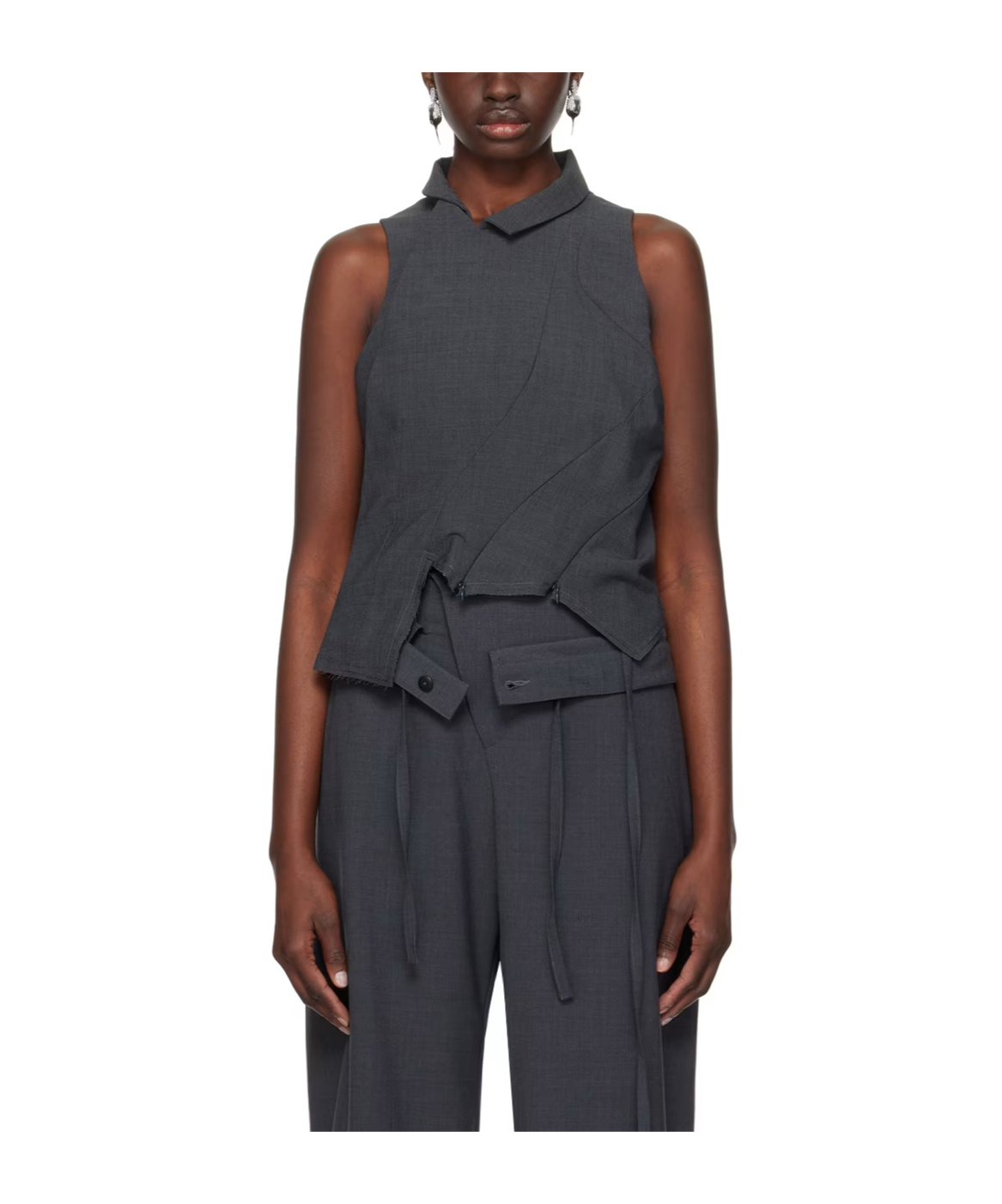 Ottolinger Asymmetrically Designed Vest In Black