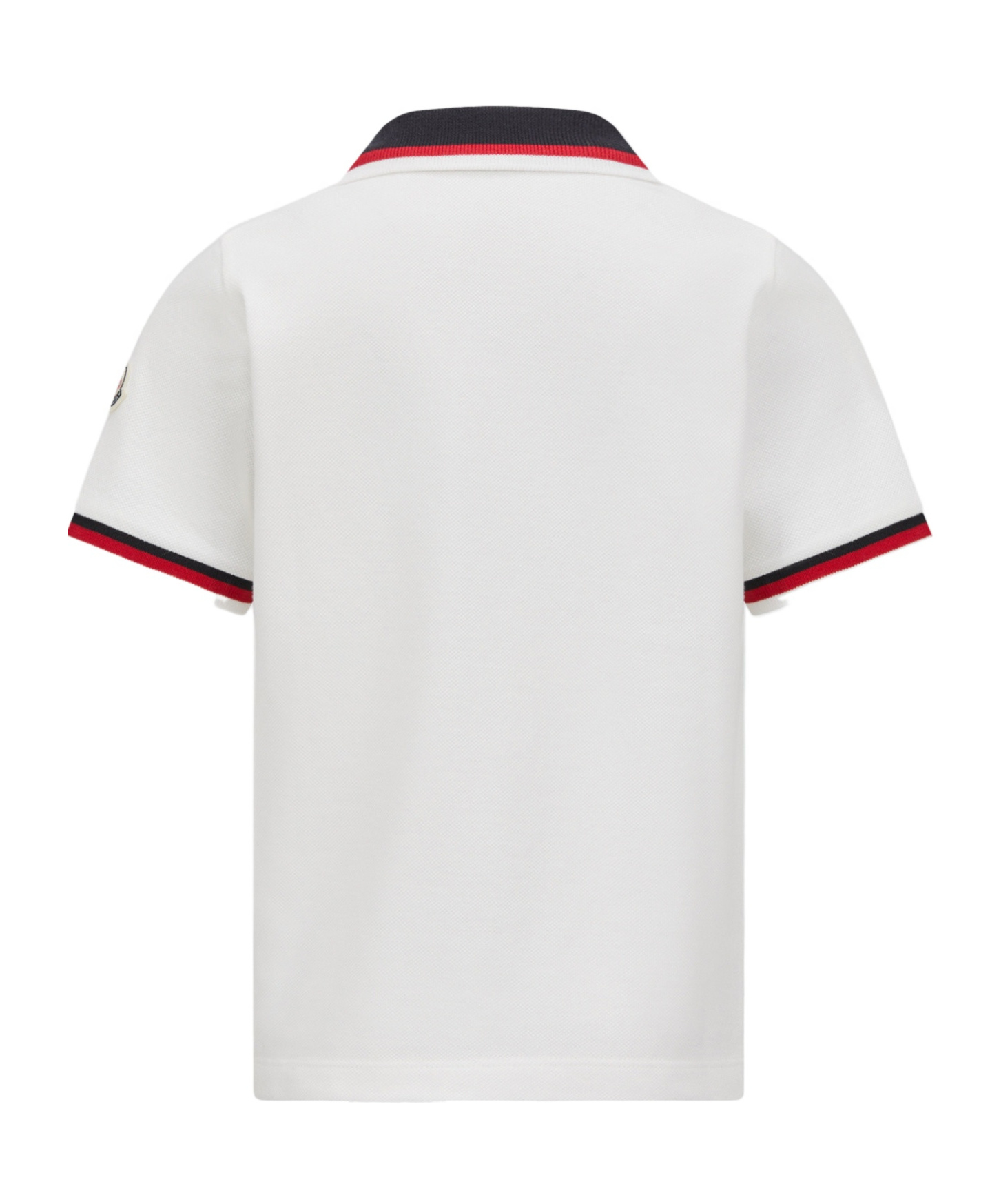 Moncler Polo Shirt With Lapel Short Sleeve In White