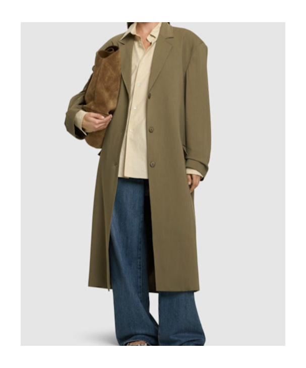 THE FRANKIE SHOP TRIBECA VISCOSE BLEND LONG COAT