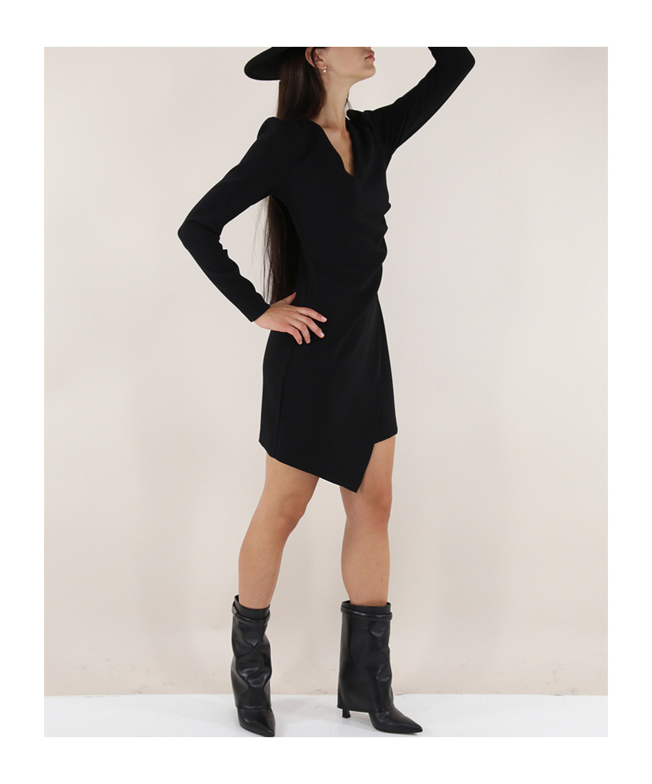 Shop Twinset Oval T Chain Mini Dress In Black