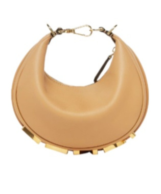 Shop Fendi Beige Leather Mini-bag In Nude