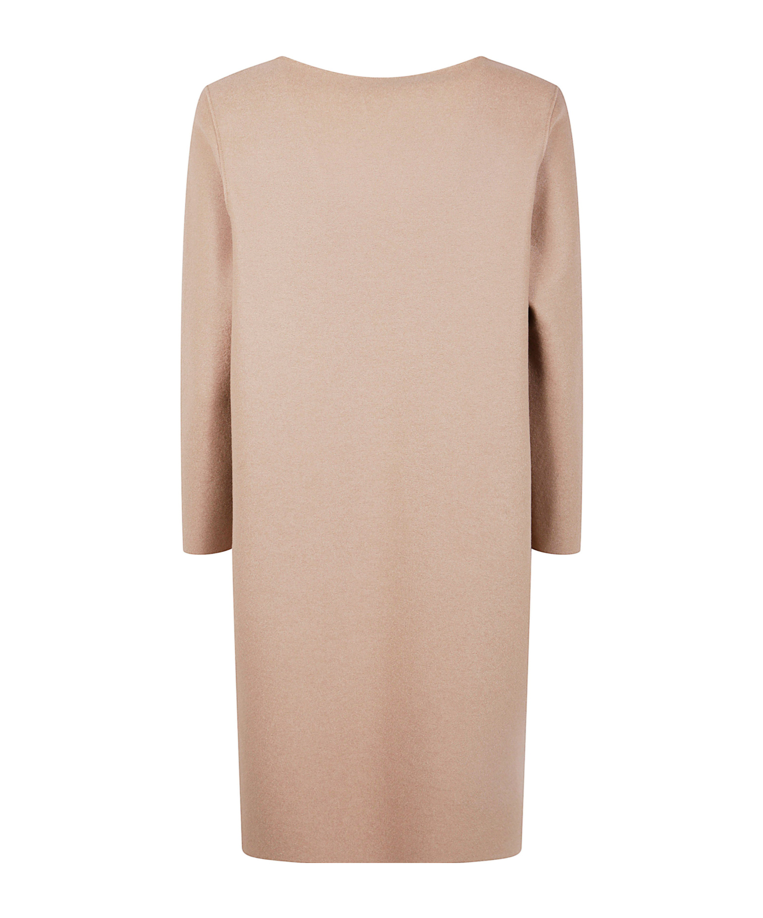 Harris Wharf London Women Geometric Dress With Pockets Light Pressed Wool In Brown