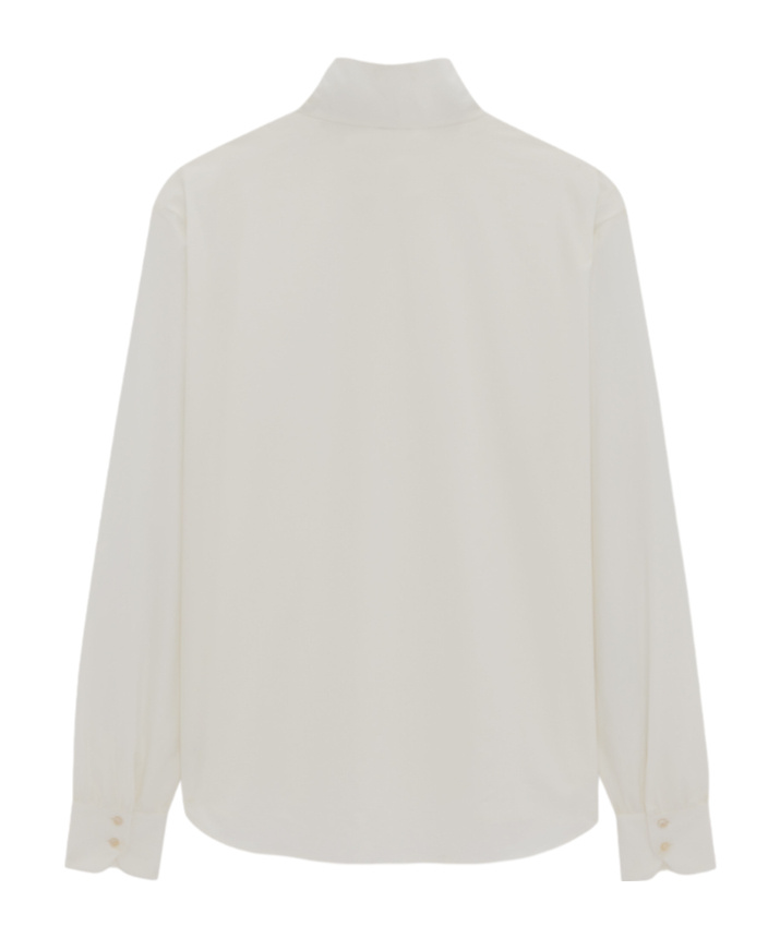 Saint Laurent Classic-collar Cotton Shirt In White